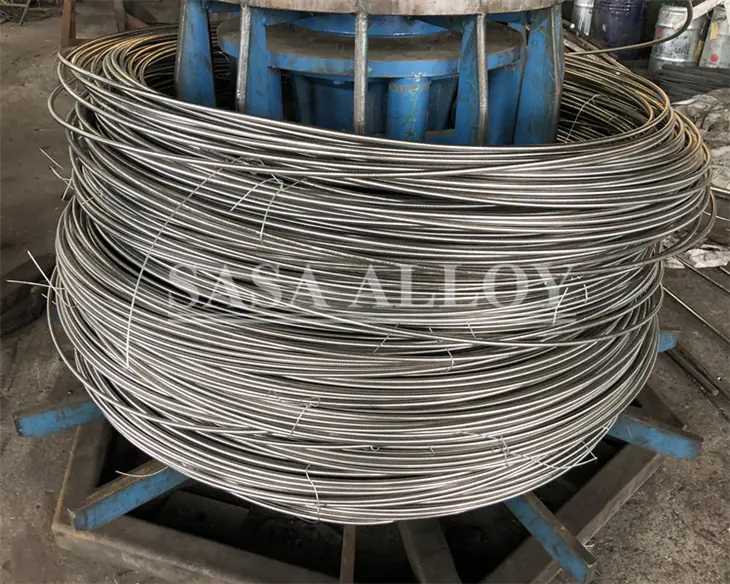 Inconel 718 UNS N07718 wire coil product and surface inspection